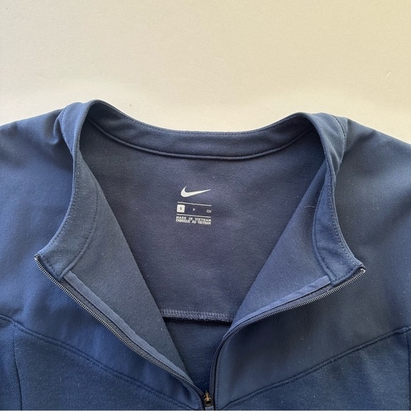 Nike Mens Dri Fit Half Zip Football UV Top Pullover Navy Blue Small - Picture 3 of 15